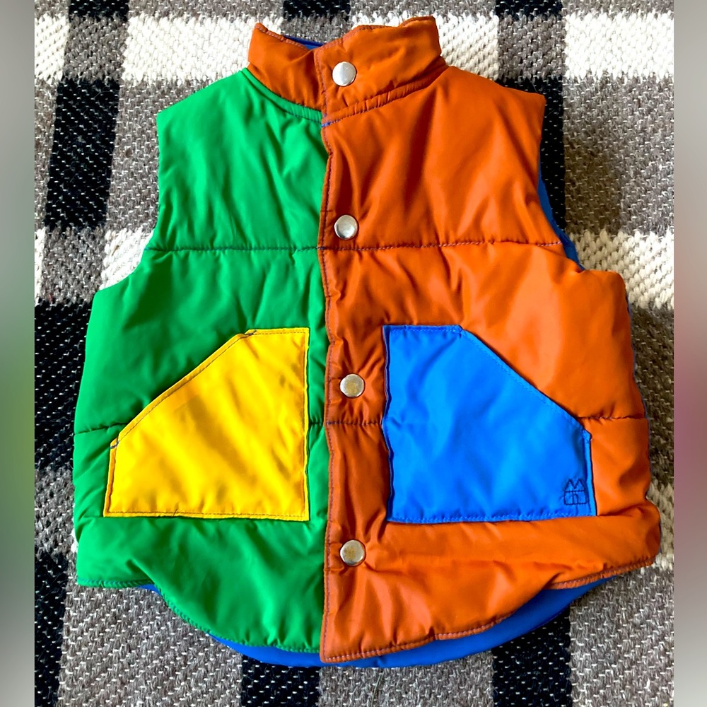 Maison Me puffy vest kids multi color